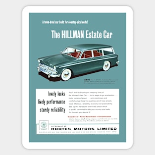 HILLMAN ESTATE CAR - advert Sticker